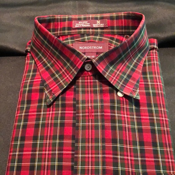 Nordstrom Other - 🎉HP🎉Nordstrom men’s red plaid dress shirt16.5/33